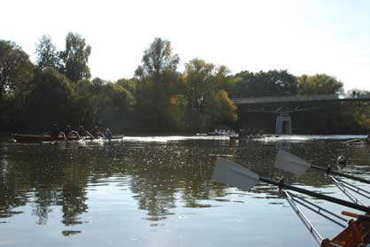 Ruderer auf der Fulda